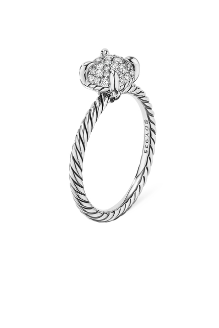 Petite Chatelaine Ring with Full Pavé Diamonds